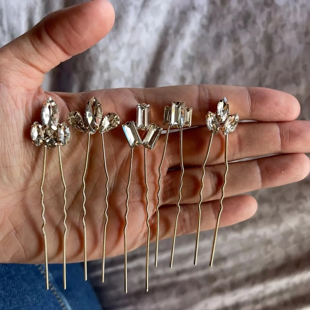 Art Deco Gold Updo Wedding Bridal Hair Pins Kit